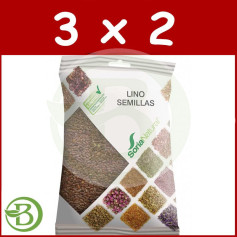 Pack 3x2 Lino Semillas Bolsa 250Gr. Soria Natural