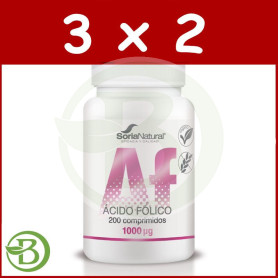 Pack 3x2 Acido Folico 250 Mgrs. X 200 Liberacion Sostenida Soria Natural