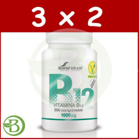 Pack 3x2 Vitamina B12 250 Mgrs. X 200 Liberacion Sostenida Soria Natural