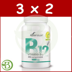 Pack 3x2 Vitamina B12 250 Mgrs. X 200 Liberacion Sostenida Soria Natural