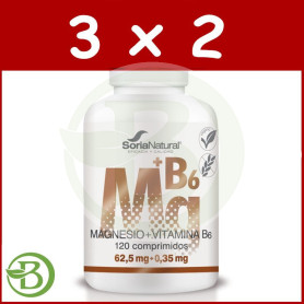 Pack 3x2 Magnesio+Vit. B6 1550Mgrs. X 120 Liberacion Sostenida Soria Natural