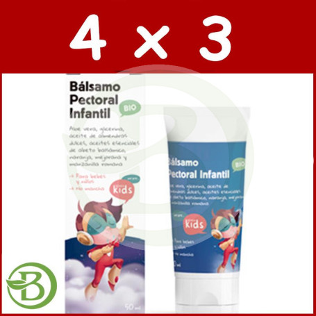 Pack 4x3 Bálsamo Pectoral Infantil 50Ml. Herbora