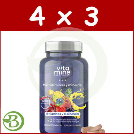 Pack 4x3 Multivitaminas y Minerales 60 Comprimidos Herbora