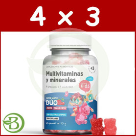 Pack 4x3 Multivitaminas y Minerales 60 Gummies Herbora