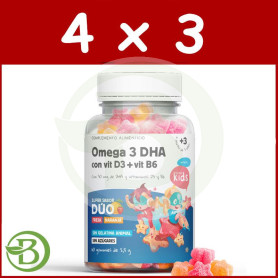 Pack 4x3 Omega 3 Dha 60 Gummies Herbora