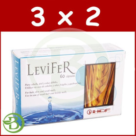 Pack 3x2 Levifer Cabello Piel y Uñas 60 Cápsulas HCF Laboratorios