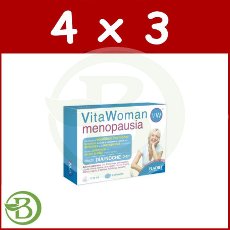 Pack 4x3 Vita Woman Menopausia 60 Comprimidos Eladiet