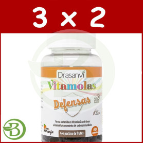Pack 3x2 Vitamolas Defensas Adulto 60 Gominolas Drasanvi