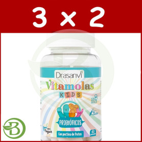Pack 3x2 Vitamolas Probioticos Niños 60 Gominolas Drasanvi