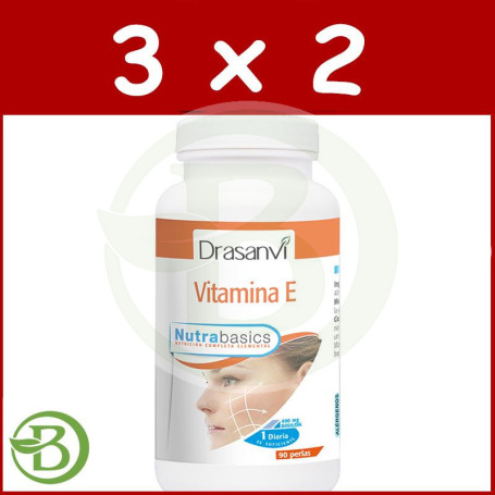Pack 3x2 Vitamina E 90 Perlas Drasanvi