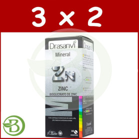 Pack 3x2 Zinc Bisglicinato 90 Comprimidos Drasanvi