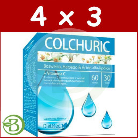 Pack 4x3 Colchuric 60 Comprimidos Dietmed
