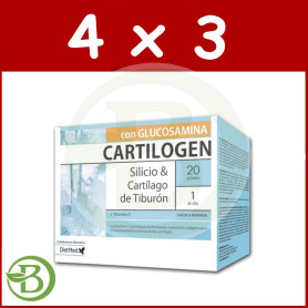 Pack 4x3 Cartilogen 20 Sobres Dietmed
