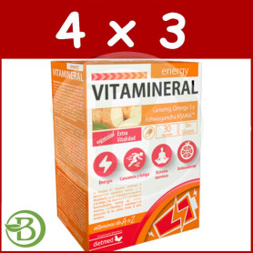 Pack 4x3 Vitamineral Energy 30 Cápsulas Dietmed