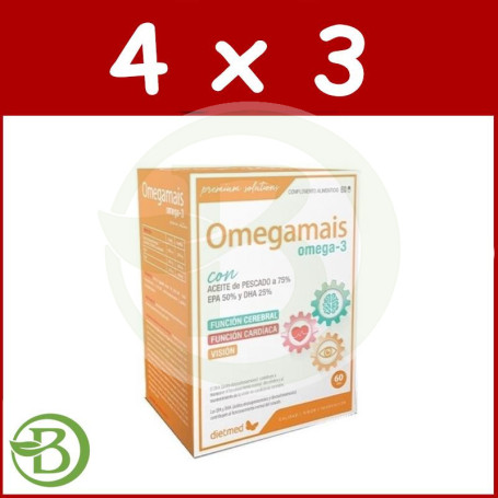 Pack 4x3 Omegamais 60 Perlas Dietmed