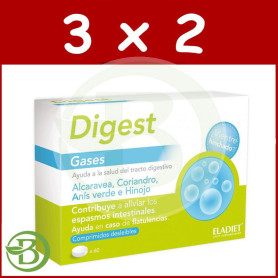 Pack 3x2 Digest Gases 60 Comprimidos Eladiet