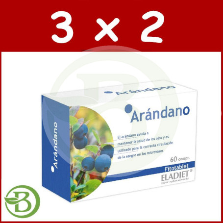Pack 3x2 Arándano 60 Comprimidos 330Mg. Eladiet