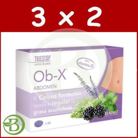 Pack 3x2 Triestop Abdomen OBX 60 Comprimidos Eladiet
