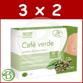 Pack 3x2 Triestop Café Verde 60 Comprimidos Eladiet