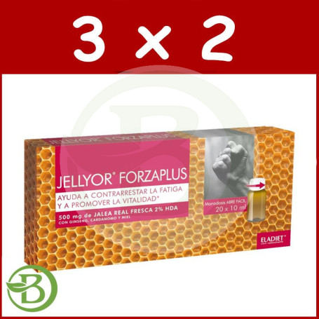 Pack 3x2 Jellyor Forzaplus 20 Viales Eladiet