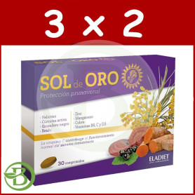 Pack 3x2 Sol De Oro Forte 30 Comprimidos Eladiet