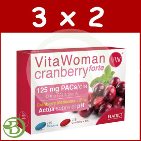Pack 3x2 Vitawoman Cranberry Forte 30 Comprimidos Eladiet
