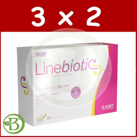 Pack 3x2 Triestop Linebiotic 60 Comprimidos Eladiet