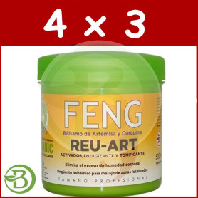 Pack 4x3 Bálsamo De Artemisa y Cúrcuma Reuart 500Ml. Feng