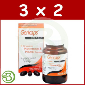 Pack 3x2 Gericaps Multinutriente 30 Cápsulas Health Aid