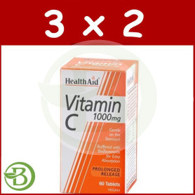 Pack 3x2 Vitamina C 1000Mg. con Bioflavonides Health Aid