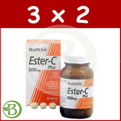 Pack 3x2 Ester C Plus 500Mg. Health Aid