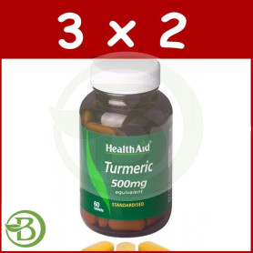 Pack 3x2 Cúrcuma (Curcuma Longa) Health Aid
