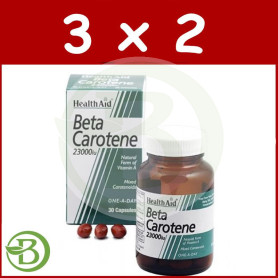 Pack 3x2 Beta Caroteno 23000UI Health Aid