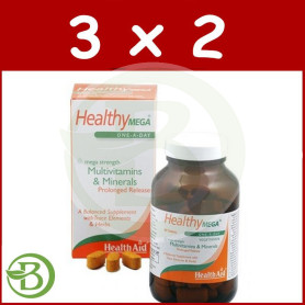 Pack 3x2 HealthyMega 60 Comprimidos Health Aid