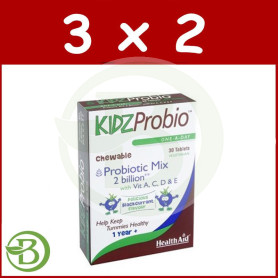 Pack 3x2 KidzProbio Comprimidos Masticables Health Aid