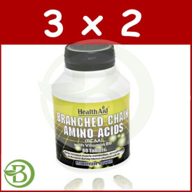 Pack 3x2 BCAA con Vitamina B6 Health Aid