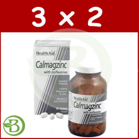 Pack 3x2 Calmagzinc con Isoflavonas Health Aid