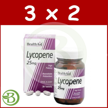 Pack 3x2 Licopeno 25Mg. Health Aid