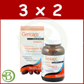 Pack 3x2 GeriCaps Active 30 Cápsulas Health Aid