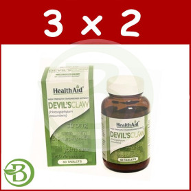 Pack 3x2 Harpagofito (Harpagophytum Procumbens) Health Aid