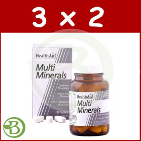 Pack 3x2 Multiminerales (Liberación Prolongada) Health Aid