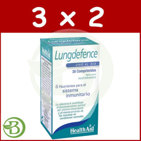 Pack 3x2 Lungdefence 30 Comprimidos Health Aid