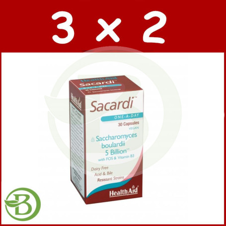 Pack 3x2 Sacardi 30 Cápsulas Health Aid