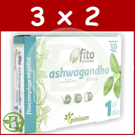 Pack 3x2 Ashwagandha 30 Capsulas Fito Premium, Pinisan