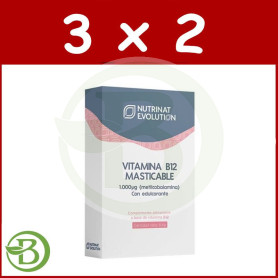 Pack 3x2 Vitamina B12 Masticable Nutrinat Evolution