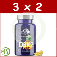 Pack 3x2 Vitamina D3 y K2 60 Comprimidos Herbora