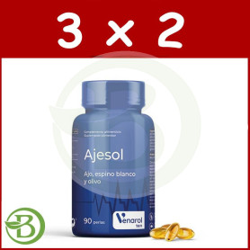 Pack 3x2 Ajesol 90 Perlas Venaron Ten Herbora