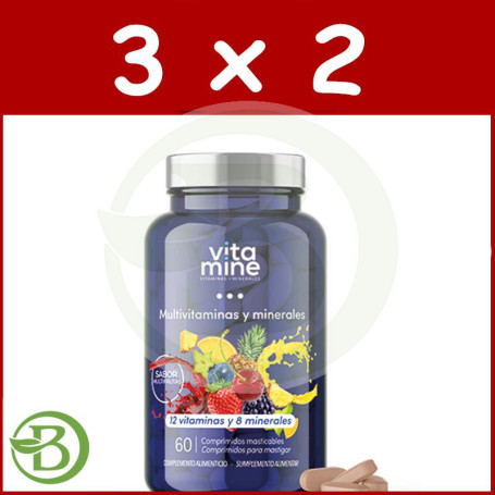 Pack 3x2 Multivitaminas y Minerales 60 Comprimidos Herbora