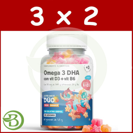 Pack 3x2 Omega 3 Dha 60 Gummies Herbora