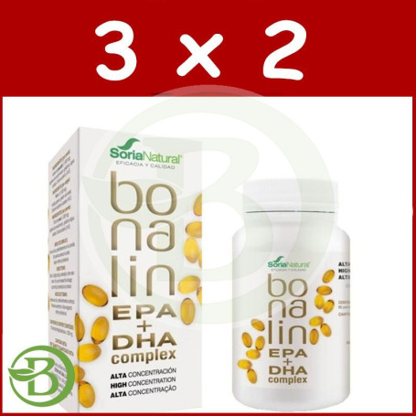 Pack 3x2 Bonalín EPA+DHA 60 Perlas Soria Natural